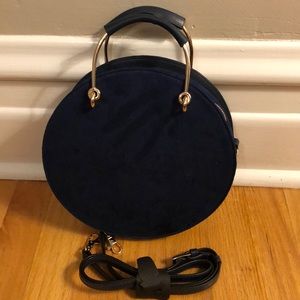 Who What Wear blue microfiber purse